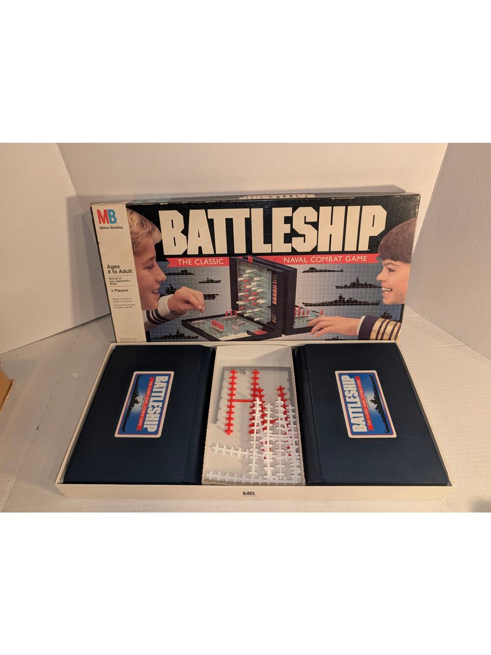 Vintage 1990 MB Battleship Board Game Complete Like New